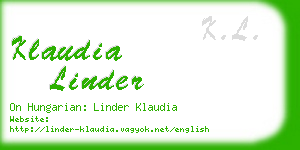 klaudia linder business card
